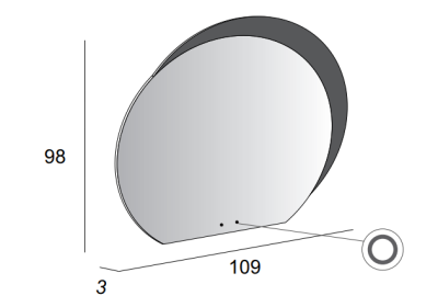Зеркало со встроенной LED подсветкой, Bluetooth 45010, 108х100 CEZARES фото в интернет-магазине Русалия