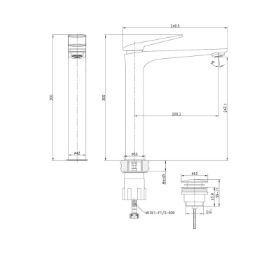 Смеситель Lemark Allegro для раковины монолитный (LM5909CW) фото в интернет-магазине Русалия