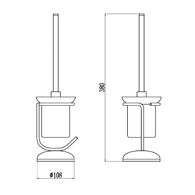 Ершик Savol S-002093, хром фото в интернет-магазине Русалия