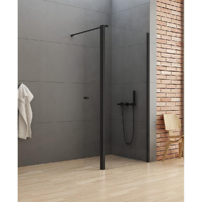 Душевое ограждение NEW TRENDY NEW SOLEO BLACK 110x195 K-0786 (черный) фото в интернет-магазине Русалия