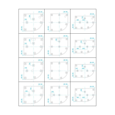 Каменный душевой поддон асимметричный RGW ST/AR-W Белый (Комплект)  900x1200 фото в интернет-магазине Русалия