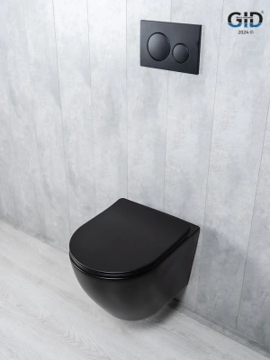 Унитаз подвесной Tornado Gid Tr2122TF-Bm 62261Y черный матовый 49x36x36 фото в интернет-магазине Русалия