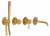 Смеситель для ванны Remer X Style X96S03ROXXBG, золото брашированное фото в интернет-магазине Русалия Смеситель для ванны Remer X Style X96S03ROXXBG, золото брашированное фото в интернет-магазине Русалия