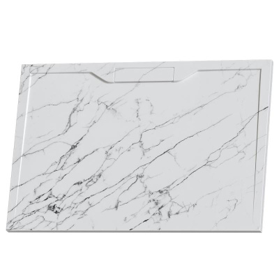 Каменный душевой поддон прямоугольный RGW STE MW Белый мрамор  800x1000 фото в интернет-магазине Русалия