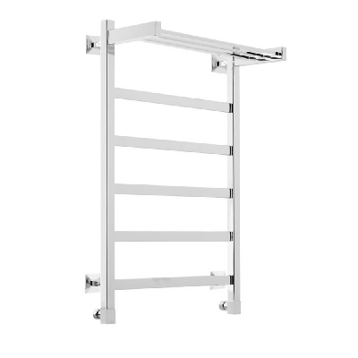 Водяной полотенцесушитель Квадро Плюс с полкой П6 500х800, хром Domoterm фото в интернет-магазине Русалия