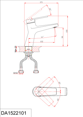 Смеситель для раковины DK Bayern.Fürth (DA1522108) фото в интернет-магазине Русалия