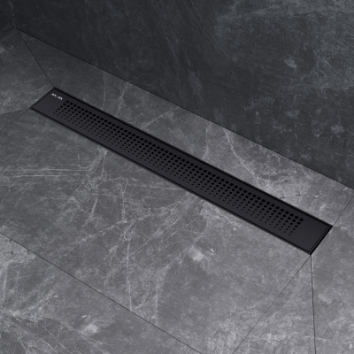 W02SC-P11-060-01BM PrimeFlow Трап для душа линейный универс затвор Cut Gradient 60см цвет черн мат Am.Pm фото в интернет-магазине Русалия