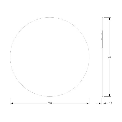 Зеркало настенное с окантовкой Colora EVOFORM Ø60 см, Черный цвет, BY 0452 фото в интернет-магазине Русалия