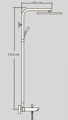 Душевой гарнитур с изливом Quartet Cromo VR.QRT-9935.CR Veragio фото в интернет-магазине Русалия