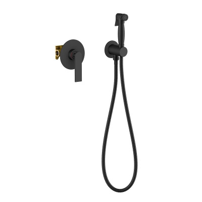 Смеситель встроенный с гигиеническим душем Timo Anni (2789/03SM) черный фото в интернет-магазине Русалия