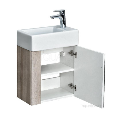 Тумба под раковину AQUATON Вита белый, ясень шимо 1A221401VTD70 фото в интернет-магазине Русалия