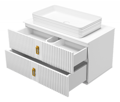 Тумба Sevilla 90 подвесная с раковиной CeramaLux W1531-D1408 67 Brevita фото в интернет-магазине Русалия