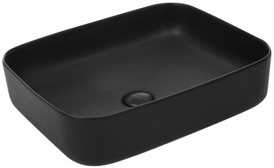 Раковина накладная овальная LT-AZ-2195-MB черная МАТОВАЯ Azario фото в интернет-магазине Русалия