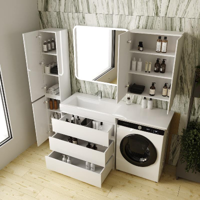 Зеркало "Даллас 150", Люкс белое СС-00002354 Style Line фото в интернет-магазине Русалия