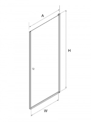 Дверь в нишу NEW TRENDY SUPERIA BLACK 90x195 D-0333A (черный) фото в интернет-магазине Русалия