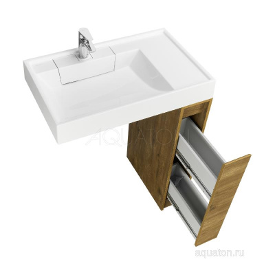 Тумба под раковину AQUATON Лондри 20 Дуб Рустикальный без фасада 1A267101LHDR0 фото в интернет-магазине Русалия