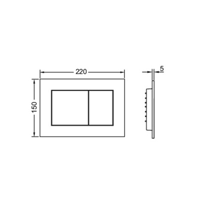 TECEnow панель смыва с двумя клавишами белая 9240400 TECE фото в интернет-магазине Русалия