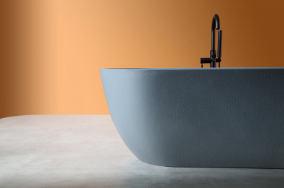 Ванна из искусственного камня ABBER Frankfurt AM9941G серая матовая 170х75х60 см фото в интернет-магазине Русалия