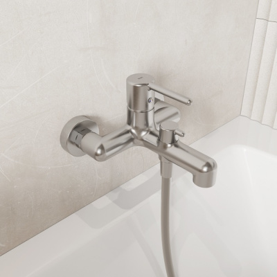 Смеситель для ванны, хром матовый, Aiger, IDDIS (AIGBC00i02WA) фото в интернет-магазине Русалия