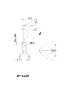 Смеситель для биде DK Berlin Kunste (DA1432213) фото в интернет-магазине Русалия