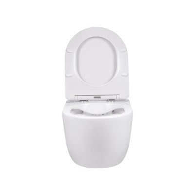 Унитаз подвесной Evo VT1-34S безободковый, цвет белый, ультратонкое soft-close сиденье Vincea фото в интернет-магазине Русалия