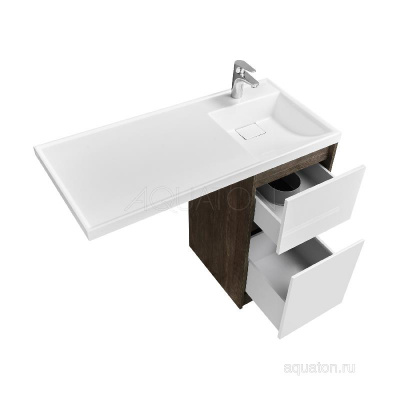Тумба под раковину AQUATON Лондри 40 Дуб Кантри без фасада 1A267001LHDY0 фото в интернет-магазине Русалия