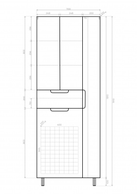 Пенал Оптима 700 ЛС-000010058 Style Line фото в интернет-магазине Русалия