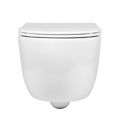 BOND F10-10 Унитаз подвесной безободковый с сиденьем с микролифтом фото в интернет-магазине Русалия