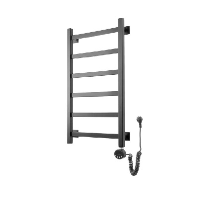 Электрический полотенцесушитель Квадро Плюс П6 400х800 ER черный, черный, матовый Domoterm фото в интернет-магазине Русалия