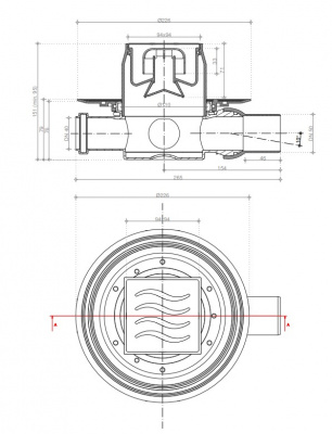 Точечный трап Pestan Confluo Standard 10х10 Dry Gold (13000130) фото в интернет-магазине Русалия