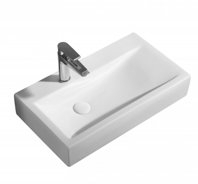 Раковина подвесная/накладная 66 см AZ-4310 со смещенным сливом Azario фото в интернет-магазине Русалия