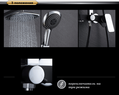 Душевая система DK Berlin Technische (DA1433715A02) фото в интернет-магазине Русалия