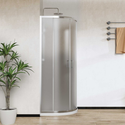 Душевой уголок City VSQ-5CT900MT, 900*900, хром, стекло текстурное Vincea фото в интернет-магазине Русалия