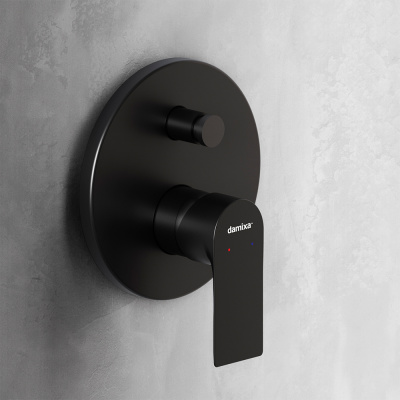 477100300 Apollo Встраиваемый смеситель для ванной и душа, черный Damixa фото в интернет-магазине Русалия