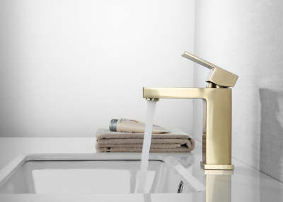 Смеситель ABBER Daheim AF8210G для раковины, золото матовое фото в интернет-магазине Русалия