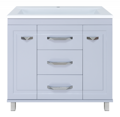 Тумба Терра 90 (серая) с раковиной Эстет Рава 90 Misty фото в интернет-магазине Русалия