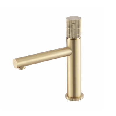 Смеситель для раковины Groove VBF-4G1BG4, брашированное золото Vincea фото в интернет-магазине Русалия