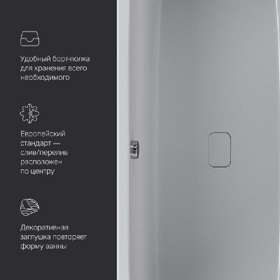 W84A-170-070W-A Func Ванна акриловая 170х70 Am.Pm фото в интернет-магазине Русалия