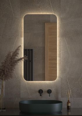 Зеркало с LED-подсветкой настенное OPTI DEFESTO 50x100 см, DF 2805 фото в интернет-магазине Русалия