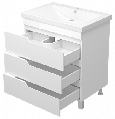 Тумба Софт 75 с раковиной Misty Алиса 75 Misty фото в интернет-магазине Русалия