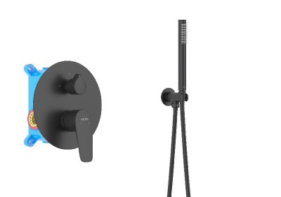 Set 3 в 1 душевой комплект AQUATEK, матовый черный AQ1172MB БЕТТА фото в интернет-магазине Русалия