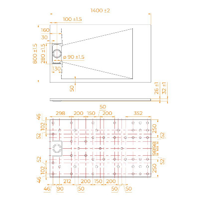 Душевой поддон прямоугольный RGW TUS-W Белый 80x140, стеклокомпозит фото в интернет-магазине Русалия