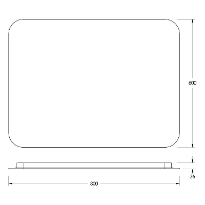 Зеркало  с LED-подсветкой настенное OPTI DEFESTO 80x60 см, DF 2817SH фото в интернет-магазине Русалия