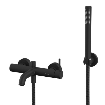 Смеситель для ванны с душевым комплектом WHITECROSS Y Y1231BL (черный мат) фото в интернет-магазине Русалия