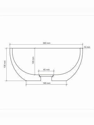 Раковина накладная бетонная Uperwood Belfast 30х30х13,5 см, круглая, графит 2091020327 фото в интернет-магазине Русалия