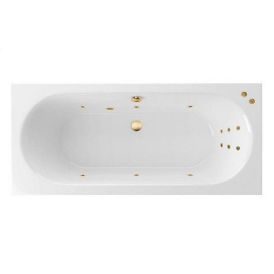 Гидромассажная ванна EXCELLENT Oceana 180x80 "LINE" (золото) WAEX.OCE18.LINE.GL фото в интернет-магазине Русалия