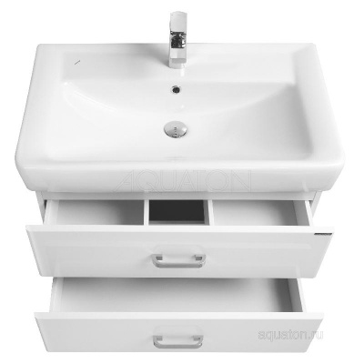 Тумба под раковину AQUATON Америна 80 белый 1A137701AM010 фото в интернет-магазине Русалия