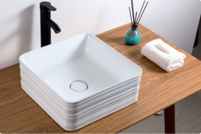 Раковина накладная квадратная BB1407 Belbagno фото в интернет-магазине Русалия