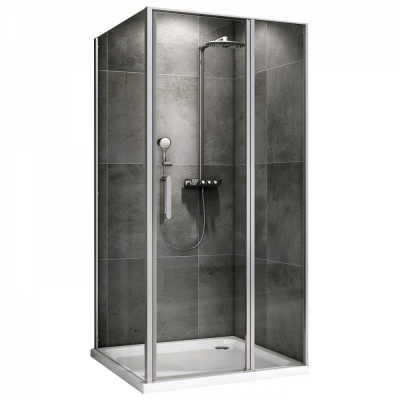 Душевой уголок ABBER Sonnenstrand AG04140S-S75 75х140 прямоугольный, профиль хром, прозрачное стекло фото в интернет-магазине Русалия