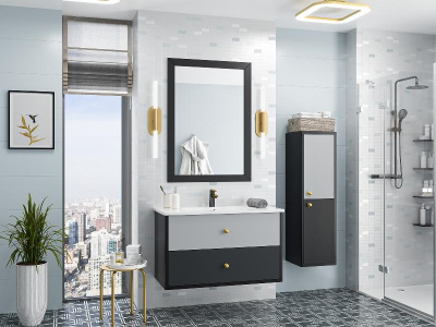 Тумба Кристиан 100 подвесная с раковиной Dreja Euphoria 100 Brevita фото в интернет-магазине Русалия